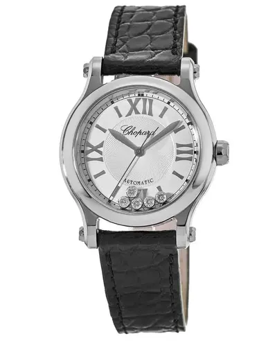 Chopard Happy Sport Model 278573-3011, Women's Automatic Watch with Floating Diamonds (arb10007)