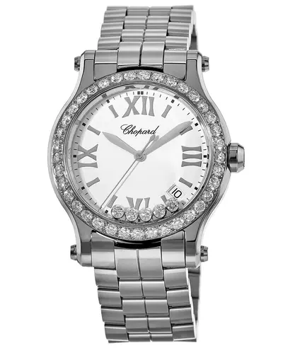Chopard Happy Sport Medium 36mm White Diamond Women's Watch Model: 278582-3004 (white, arb10032)