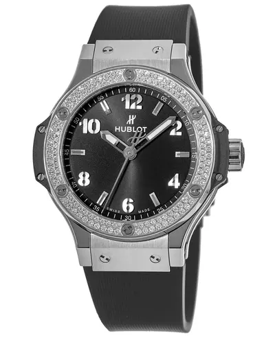 Hublot Big Bang 38mm Black Dial Diamond Rubber Strap Women's Watch Model: 361.SX.1270.RX.1104 (black, arb10284)