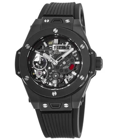 Authentic Hublot Big Bang Meca-10 Skeleton Dial Rubber Strap Men's Watch 414.CI.1123.RX (arb10366)