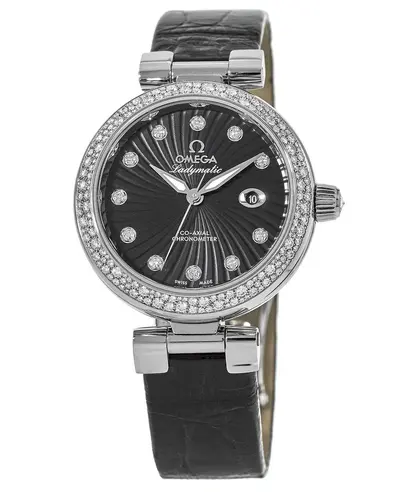 Omega De Ville Ladymatic Women's Watch Model 42538342051001 425.38.34.20.51.001 (black, arb10435)
