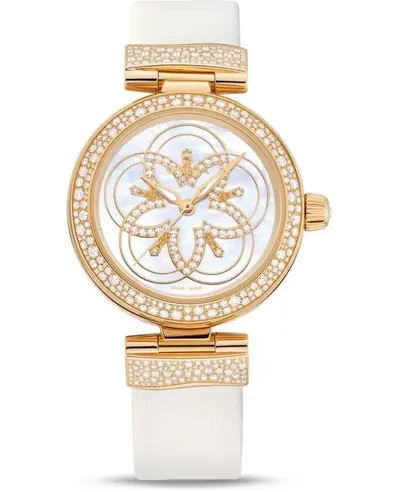 Omega Ladymatic Women's Watch 42567342055005 - Authentic Gold Dial 425.67.34.20.55.005 (arb10457)