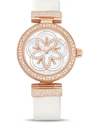 Authentic Omega De Ville Ladymatic 42567342055006 Women's Watch Rose Gold Mother of Pearl Dial 425.67.34.20.55.006 (arb10458)