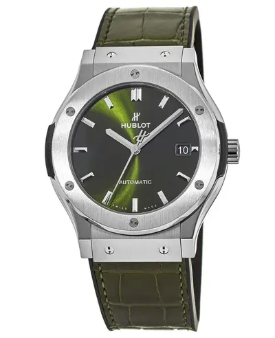 Authentic Hublot Classic Fusion Automatic Green Dial Titanium Men's Watch Model 511.NX.8970.LR (green, arb10775)