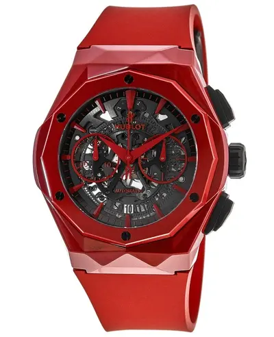 Hublot Classic Fusion Aerofusion Limited Edition Skeleton Dial Red Rubber Strap Men's Watch Model 525.cf.0130.rx.orl19 (arb10860)