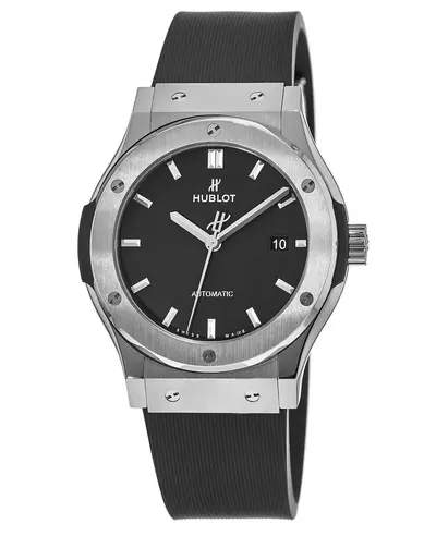 Hublot Classic Fusion Men's Watch 42mm Auto Titanium Black Dial Rubber Strap Model:542NX1171RX 542.NX.1171.RX (black, arb10902)