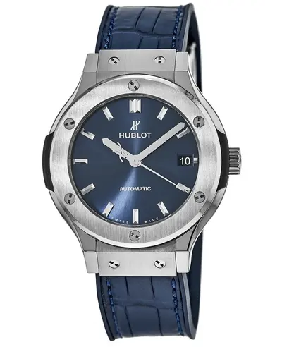 Authentic Hublot Classic Fusion Automatic with Blue Dial and Titanium Case - Model 565.NX.7170.LR (blue, arb10972)
