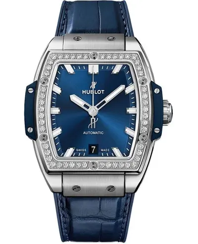 Hublot Spirit of Big Bang Model 665.nx.7170.lr.1204 Blue Dial Diamonds Rubber Strap Women's Watch (blue, arb11094)