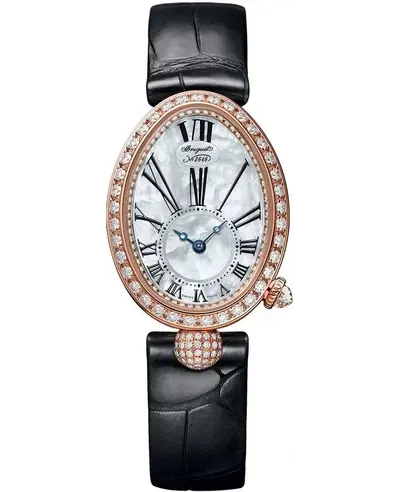 Breguet Reine de Naples Automatic Mini 18K Rose Gold Diamond Mother of Pearl Dial Women's Watch - Model: 8928BR/51/944/DD0D (arb11200)