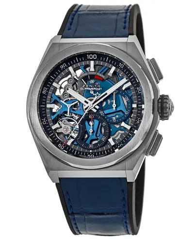 Zenith Defy El Primero 21 Blue Chronograph Skeleton Dial Men's Watch - Model 95.9002.9004/78.R584 (arb11213)