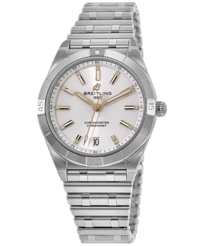 Women's Breitling Chronomat Quartz 32 White Diamond Dial Stainless Steel Watch Model A77310254A3B8 A77310101A3A1 (white, arb11224)