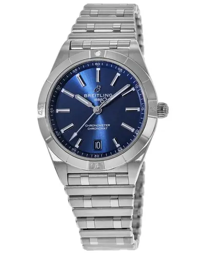 Women's Breitling Chronomat Automatic 36 Blue Dial Stainless Steel Watch Model A10380101C1A1 (blue, arb11227)