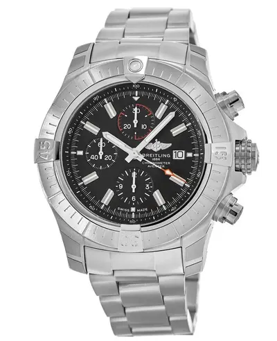 Breitling Avenger Super Chronograph 48 Black Dial Steel Men's Watch Model A13375101B1A1 (black, arb11244)