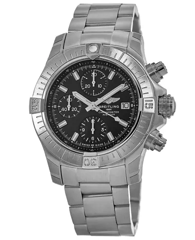 Breitling Avenger Chronograph 43 Black Dial Stainless Steel Men's Watch Model A13385102B1A1 A13385101B1A1 (black, arb11246)