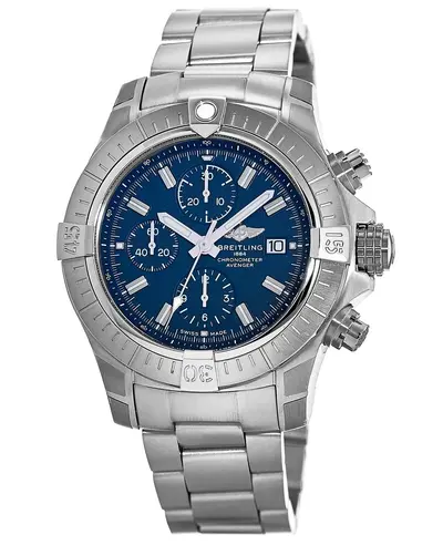 Breitling Avenger Chronograph 43 Blue Dial Stainless Steel Men's Watch Model A13385102C1A1 A13385101C1A1 (blue, arb11248)