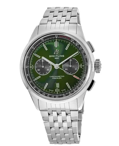 Men's Breitling Premier B01 Chronograph 42 Bentley British Racing Green Dial Edition ab0118a11l1a1 (green, arb11374)
