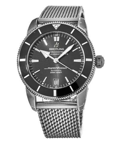 Breitling AB2010121B1A1 Superocean Heritage Automatic 42mm Men's Watch - Stainless Steel Case, Black Ceramic Bezel (black, arb11483)