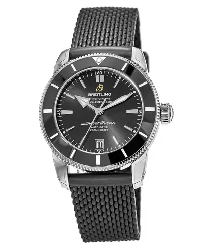 Men's Breitling Superocean Heritage Automatic 42 Black Ceramic Bezel Rubber Strap Watch - ab201012/bf73/279s AB2010121B1S1 (black, arb11484)