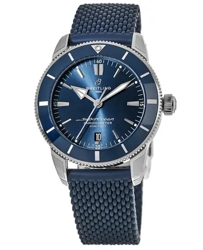 Breitling Superocean Heritage Automatic 44 Blue Dial with Ceramic Bezel and Rubber Strap, Model AB2030161C1S1 (blue, arb11498)