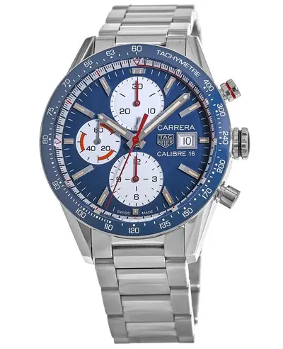 Tag Heuer Carrera Calibre 16 Chronograph Blue Dial CV201AR.BA0715 Men's Watch (blue, arb11611)