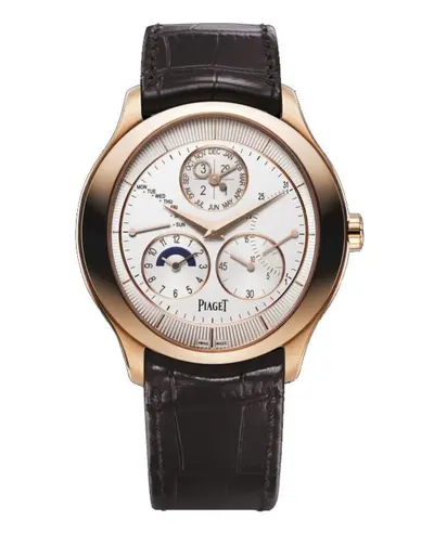 New Piaget Men's Watch Model G0A40018 - Elegant Rose Gold Alligator Leather Chronograph (arb11637)