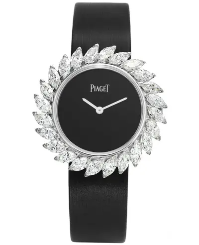 Piaget Limelight Gala Black Dial Diamond Satin Strap Watch Model G0A41252 (black, arb11654)