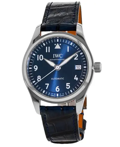 IWC Pilot's Automatic Blue Dial Leather Strap Unisex Watch - Model IW324008 (blue, arb11785)