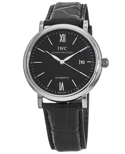 IWC Portofino Automatic Black Dial Men's Watch Article IW356502 (black, arb11816)