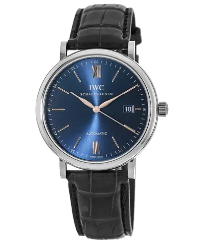 IWC Portofino Automatic Blue Dial Leather Strap Men's Watch IW356523 (blue, arb11821)