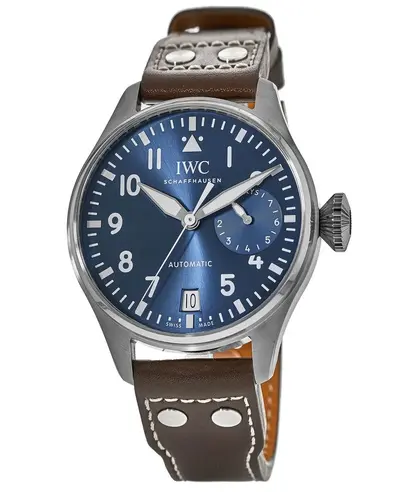 IWC Big Pilot's Le Petit Prince, Model IW501002 Blue Dial Brown Leather Men's Watch (blue, arb11915)