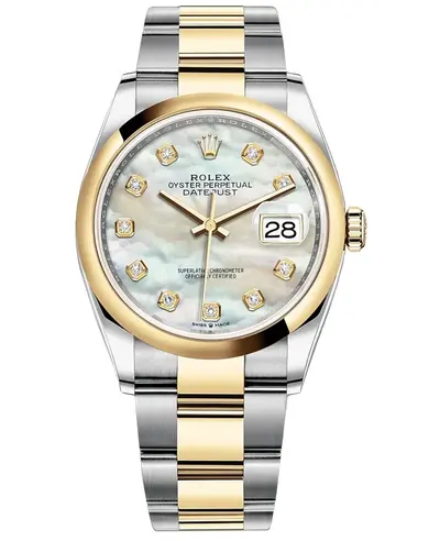 Rolex Datejust 36 M1262еткук-0024 - Brand New Authentic Handmade Women's Watch M126203-0024 (arb23381)