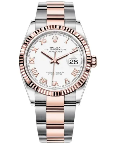 Rolex Datejust 36 Women's Watch Model M126231-0016 Rose Gold Dial (white, arb21364)