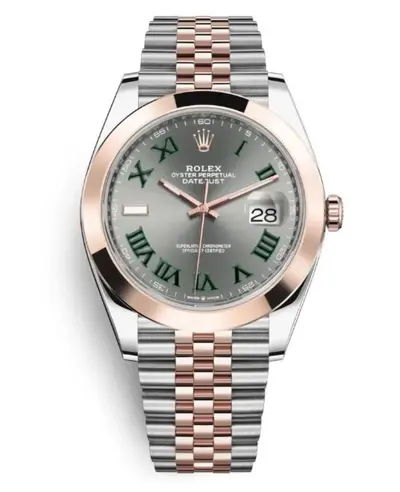 Rolex Datejust 41 Men's Watch Model M126301-0016, Steel & Everose Gold Grey Dial (arb12127)