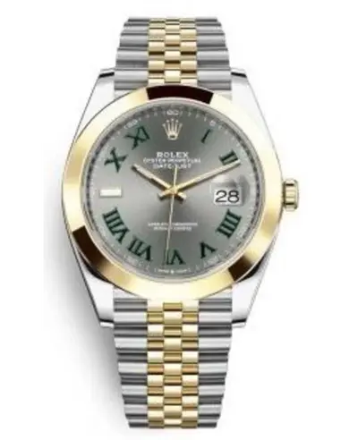 Rolex Datejust 41 Steel & Yellow Gold Slate Grey Dial Men's Watch Model M126303-0020 (arb12133)