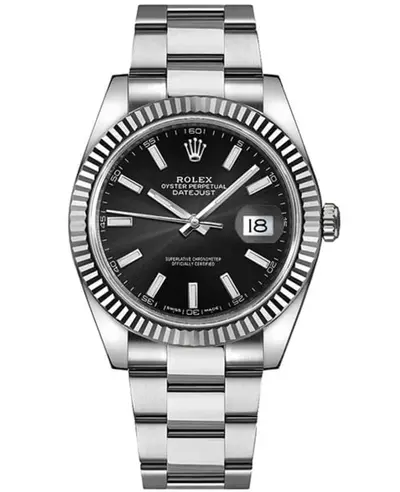 Rolex Datejust 41 Stainless Steel Black Dial Men's Watch Reference: M126334-0017 (black, arb12169)