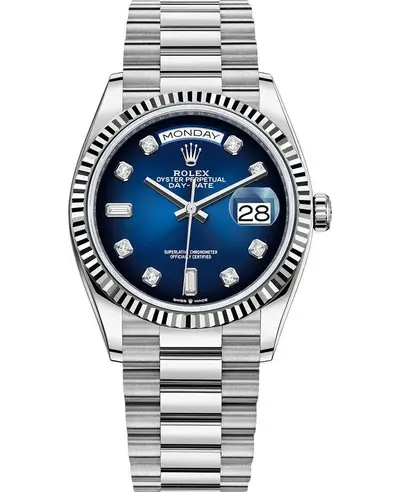Rolex Day Date 128239-0023 Blue Ombre Diamond Dial Women's Watch M128239-0023 (blue, arb12252)