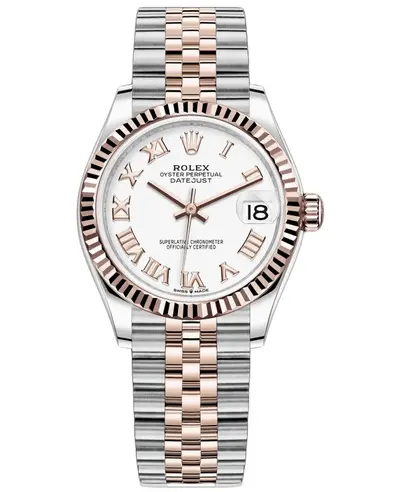 Rolex Datejust 31mm Steel & Rose Gold White Roman Dial Watch Model M278271-0002 (white, arb12350)