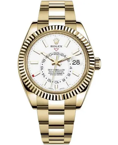 Rolex Sky-Dweller 42mm White Dial Yellow Gold M326938-0005 (white, arb12470)