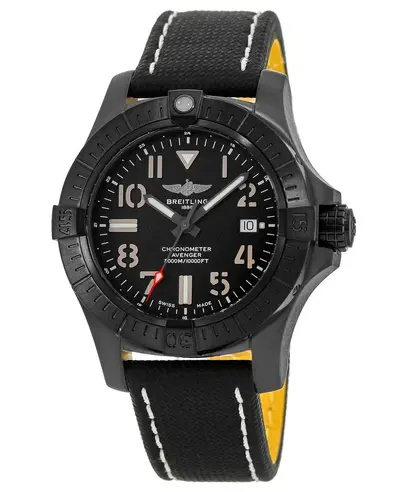 Breitling Avenger Automatic 45 Seawolf Night Mission Men's Watch Model V17319101B1X2 - Titanium Case, Black Dial (black, arb12877)