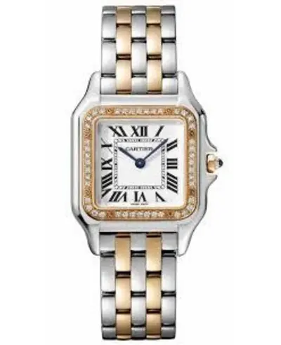 Cartier Panthere de Cartier Women's Watch Model W3PN0007 Silver Dial Steel 18kt Pink Gold (arb12922)