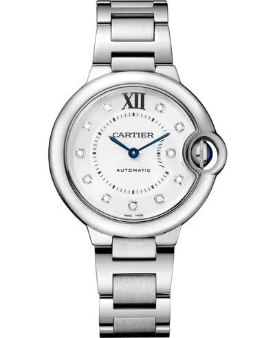 Cartier Ballon Bleu W4BB0021 Silver Diamond Dial Steel Women's Watch (arb12925)
