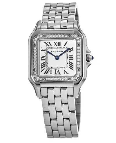 Cartier Panthere de Cartier Medium Diamond Steel Women's Watch W4PN0008 (arb12935)