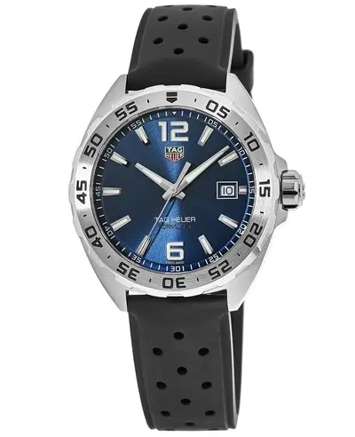 Tag Heuer Formula 1 Quartz Blue Dial Black Rubber Strap Men's Watch WAZ1118-FT8023 WAZ1118.FT8023 (blue, arb12961)