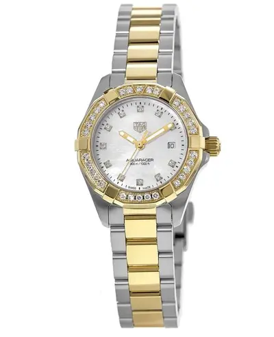 Tag Heuer Aquaracer Lady WBD1423.BB0321 Diamond Two Tone Yellow Gold Women's Watch (arb12981)