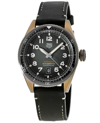 Brand New Authentic Tag Heuer Autavia Calibre 5 Chronometer wbe5190.fc8268 (green, arb12987)