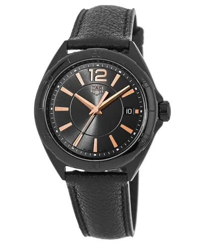 Tag Heuer Formula 1 Quartz Watch Women's WBJ1314.FC8230 Black Dial Rose Gold Plated Hands (black, arb18001)