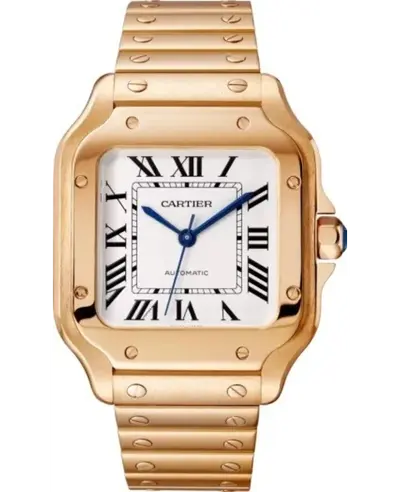 Santos De Cartier WGSA0031 White Dial Rose Gold Men's Watch (white, arb13119)