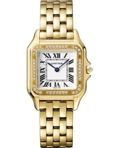 women's Cartier Panthere de Cartier Medium Silver Dial Watch [wjpn0016] (arb13169)