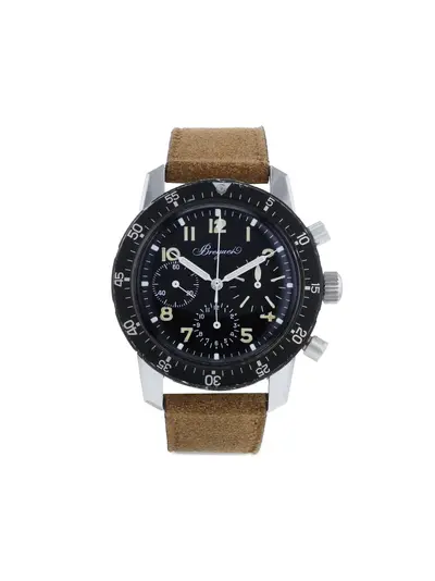 Breguet 1970 Type XX, Black Stainless Steel/Leather Strap, Reference 17649151 (arb39)